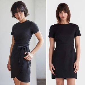 Vetta Capsule Two Piece Covertible Washed Black Sheath Dress XS NWT